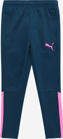 PUMA Slim fit Workout Pants 'TeamLiga' in Blue: front