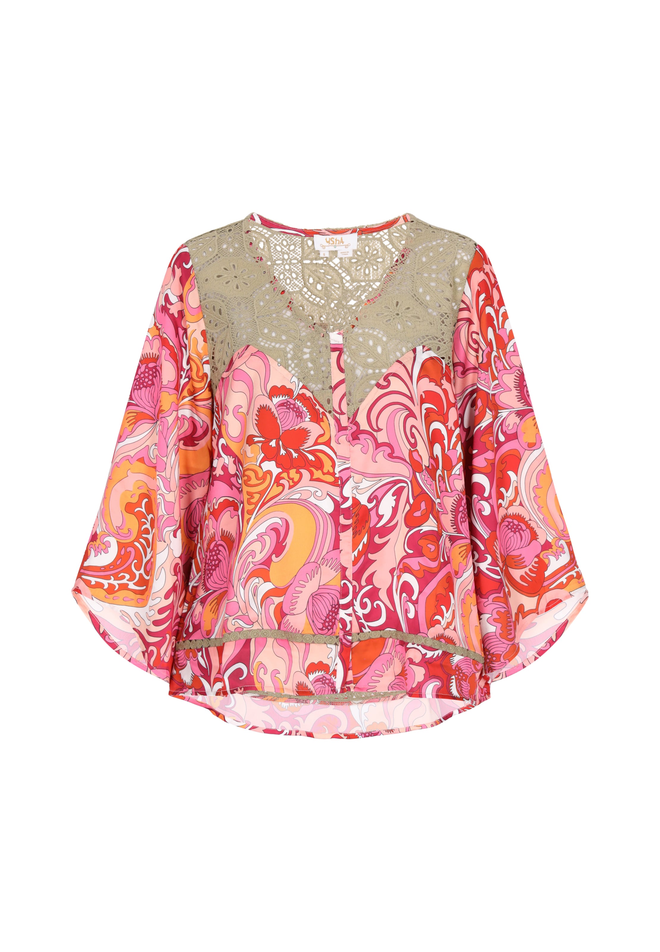 Chemisier usha FESTIVAL en rose : devant