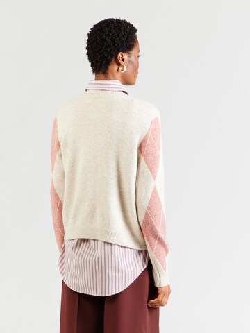 ICHI Sweater 'IHFenster' in Beige