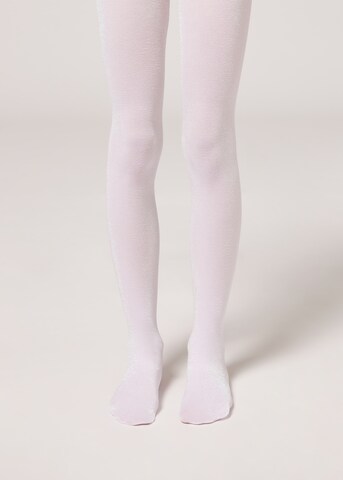 CALZEDONIA Regular Tights in White: front