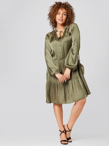 Guido Maria Kretschmer Curvy Shirt Dress 'Jula' in Green