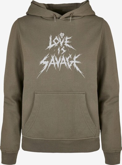 ABSOLUTE CULT Sweatshirt 'Love Is Savage' in oliv / offwhite, Produktansicht