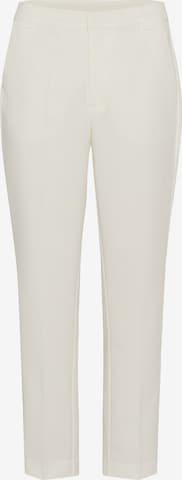 Kaffe Bukser med fals 'Sakura' i hvid: forside