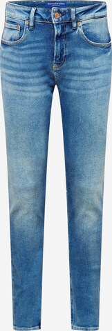 SCOTCH & SODA Skinny Fit Дънки 'Seasonal Essentials Skim super slim' в синьо: отпред