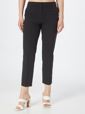 Dorothy Perkins Regular Trousers with creases in Black: front