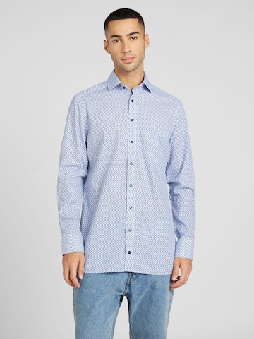 OLYMP - Ajuste regular Camisa en azul: frente