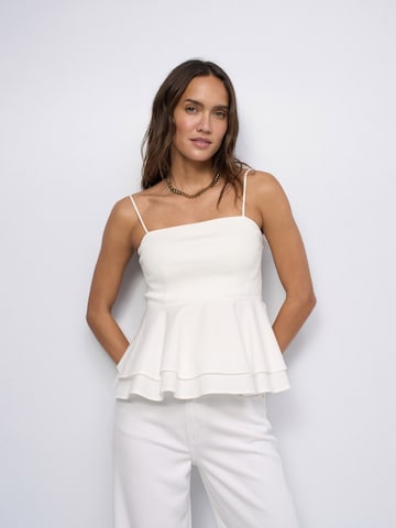Salsa Jeans Top in Wit: voorkant