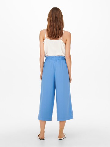 ONLY Wide leg Bandplooibroek 'NEW FLORENCE' in Blauw