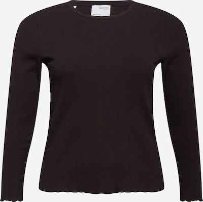 Selected Femme Curve Shirt 'Nanna' in de kleur Zwart, Productweergave