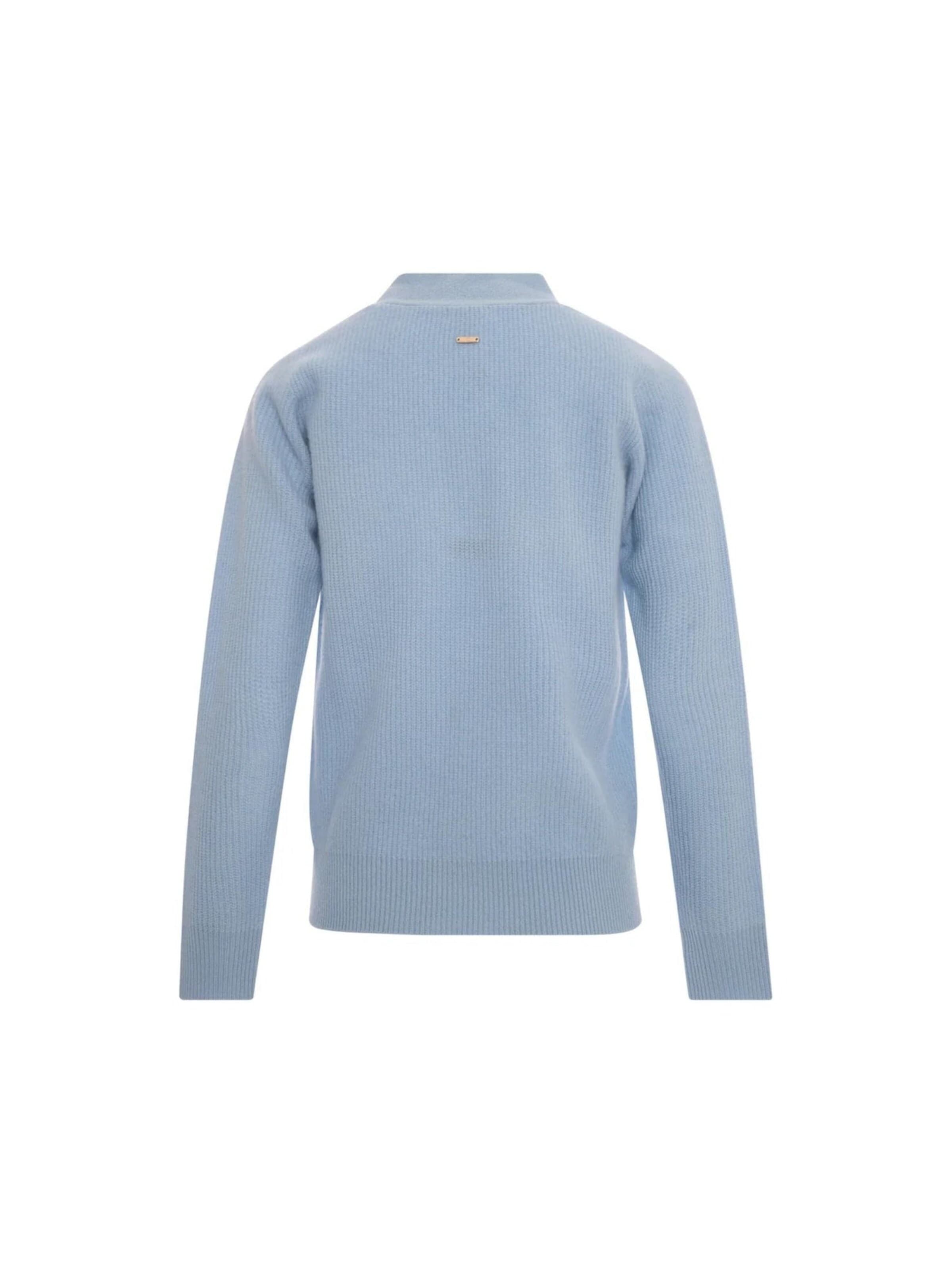 Fracomina Sweater 'Wool sweater with sash' in Blue