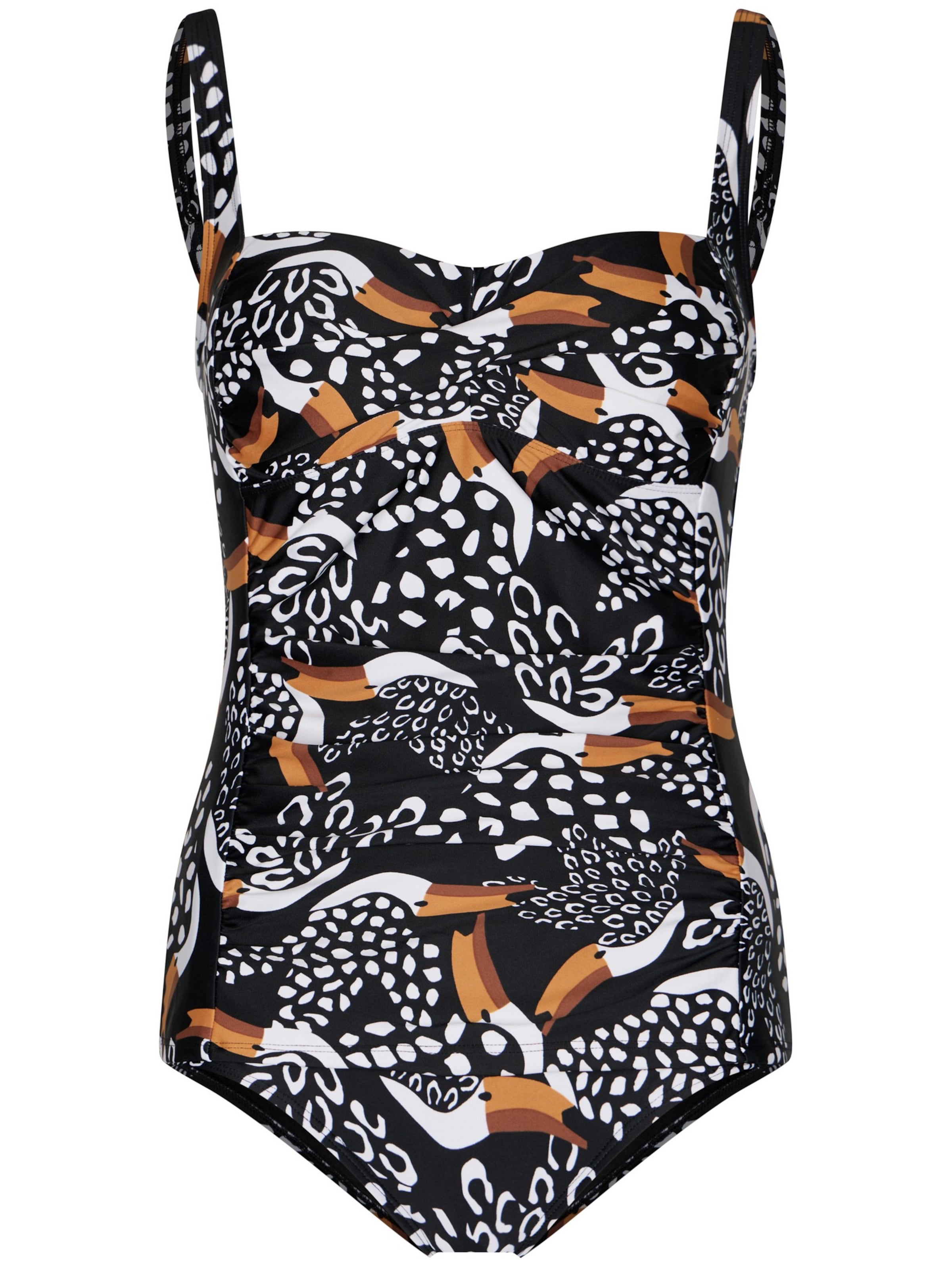Pastunette Klassiek Tankini 'Scallop tankini' in Zwart: voorkant