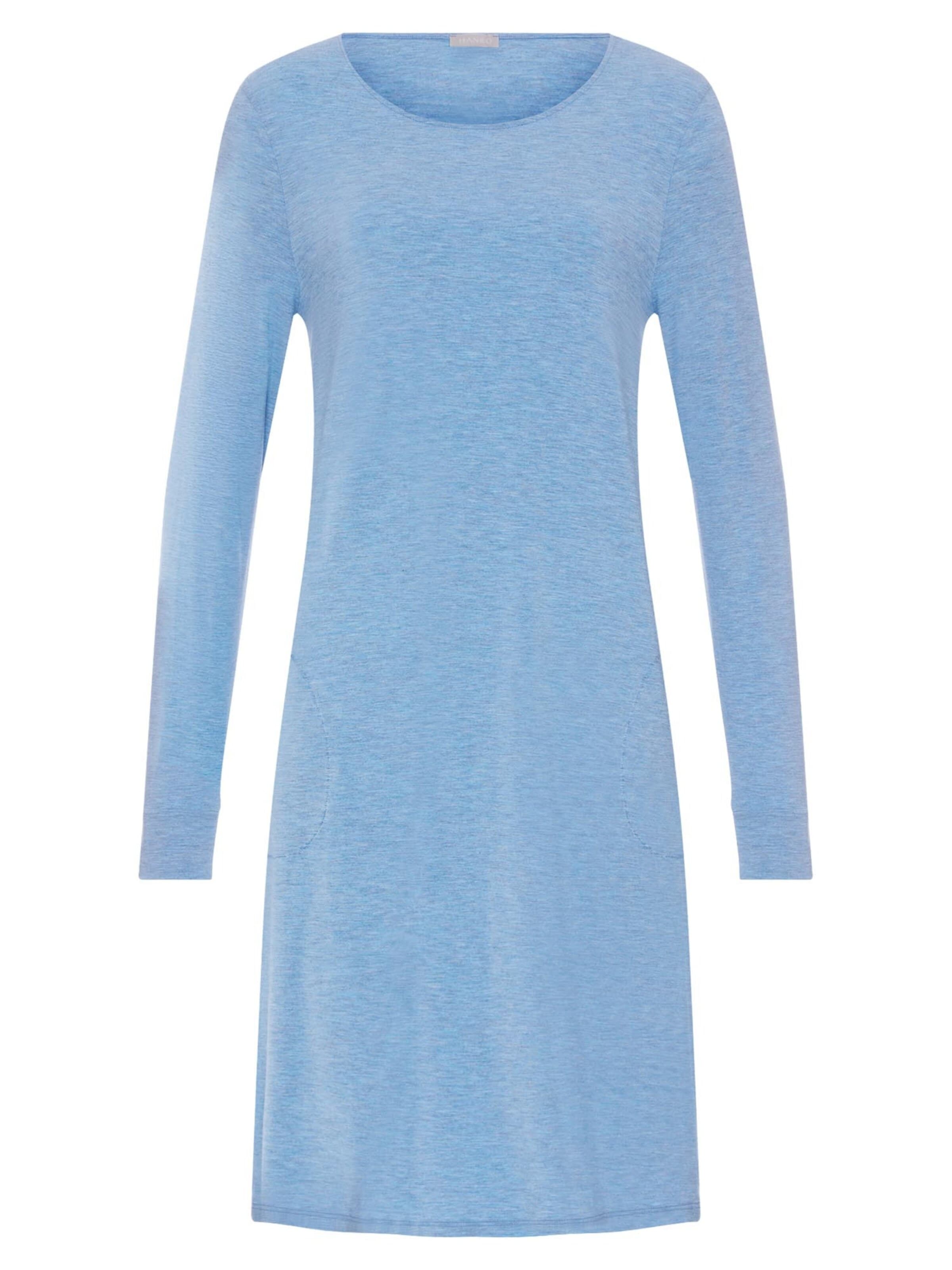 Hanro Nachthemd 'Natural Elegance' in Blauw: voorkant
