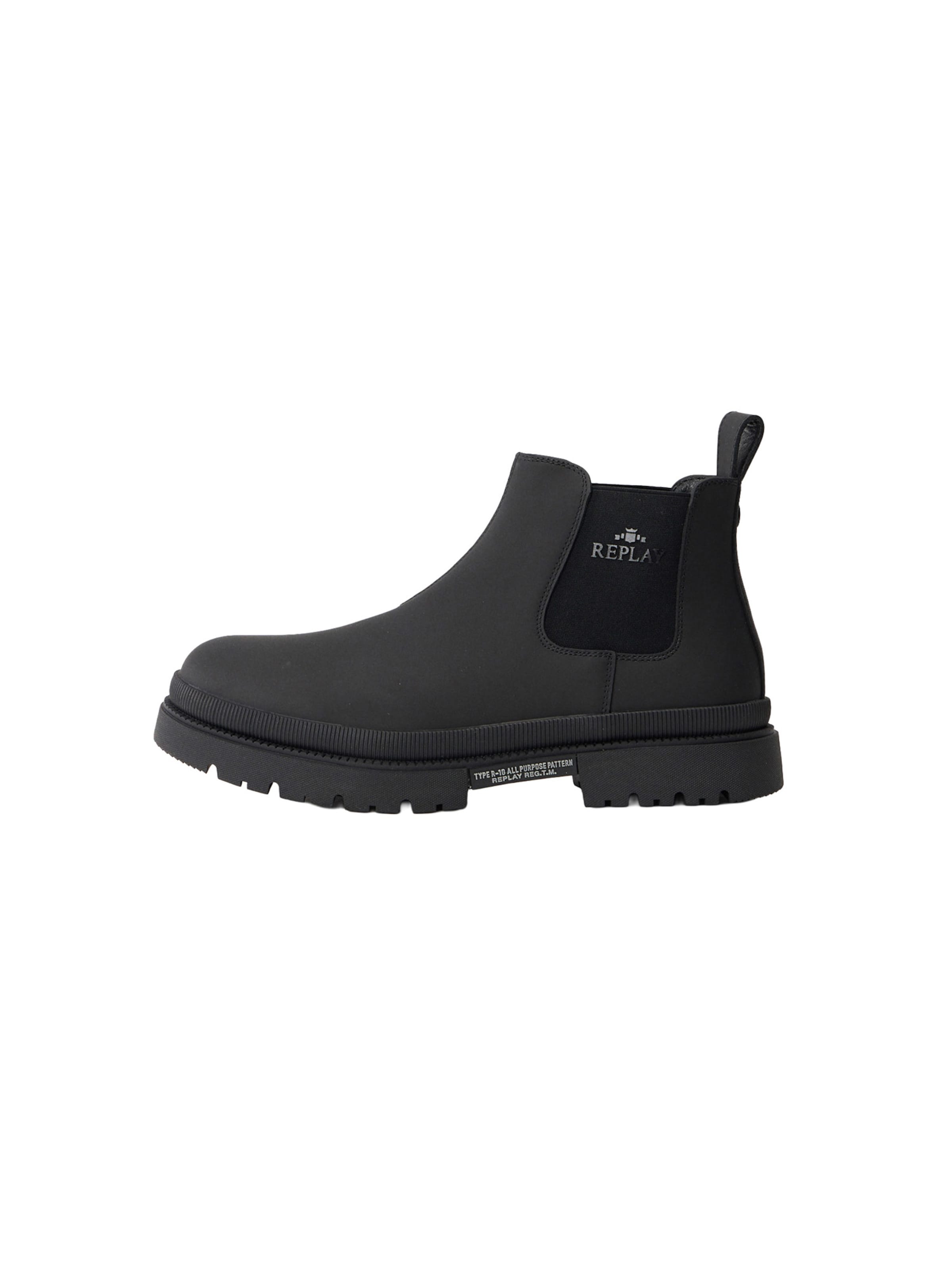 REPLAY - Botas Chelsea en negro: frente