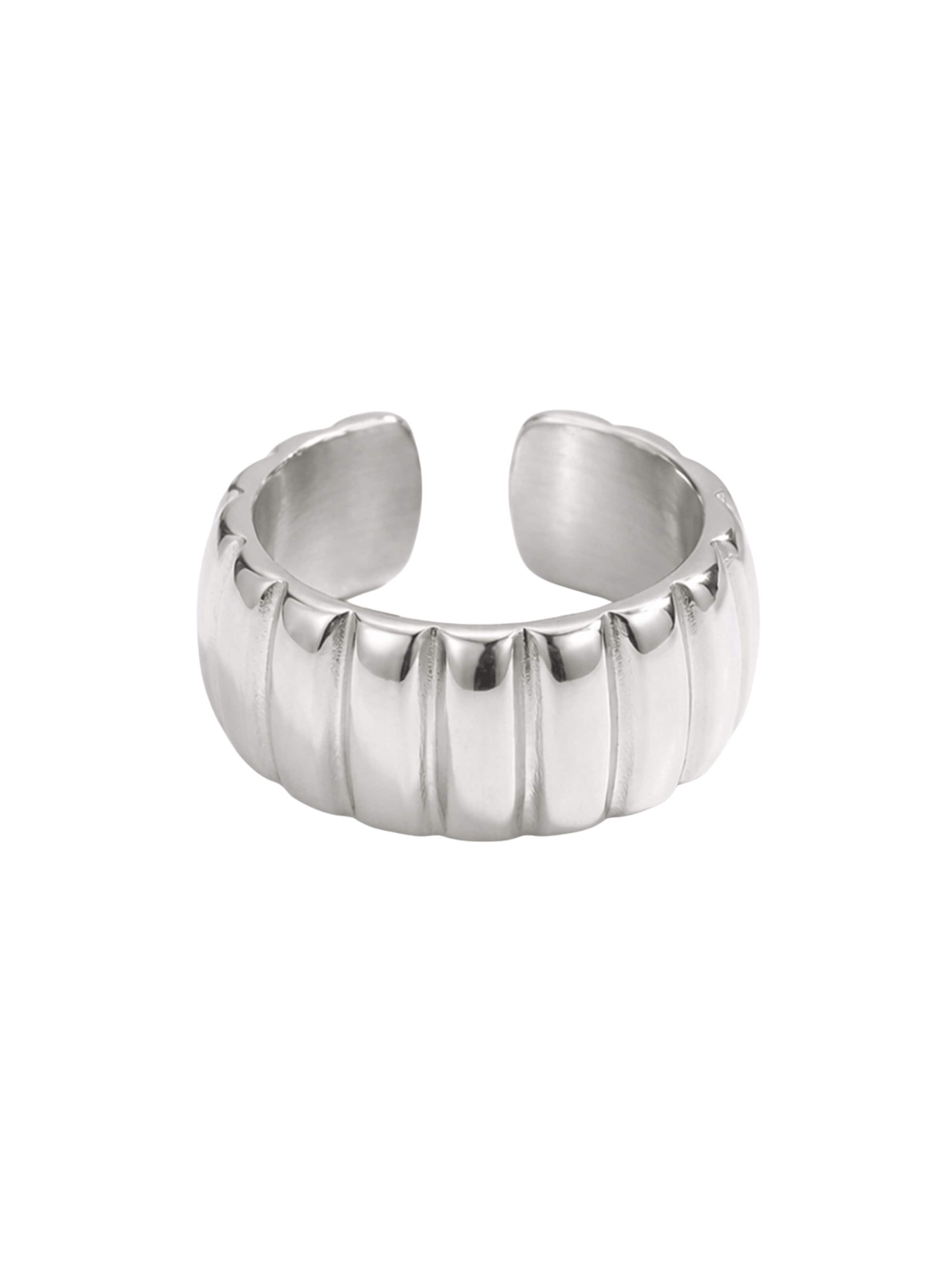 lePelou Ring 'Bolda' in Silver: front