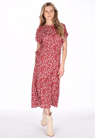 usha FESTIVAL Jurk in Rood: voorkant