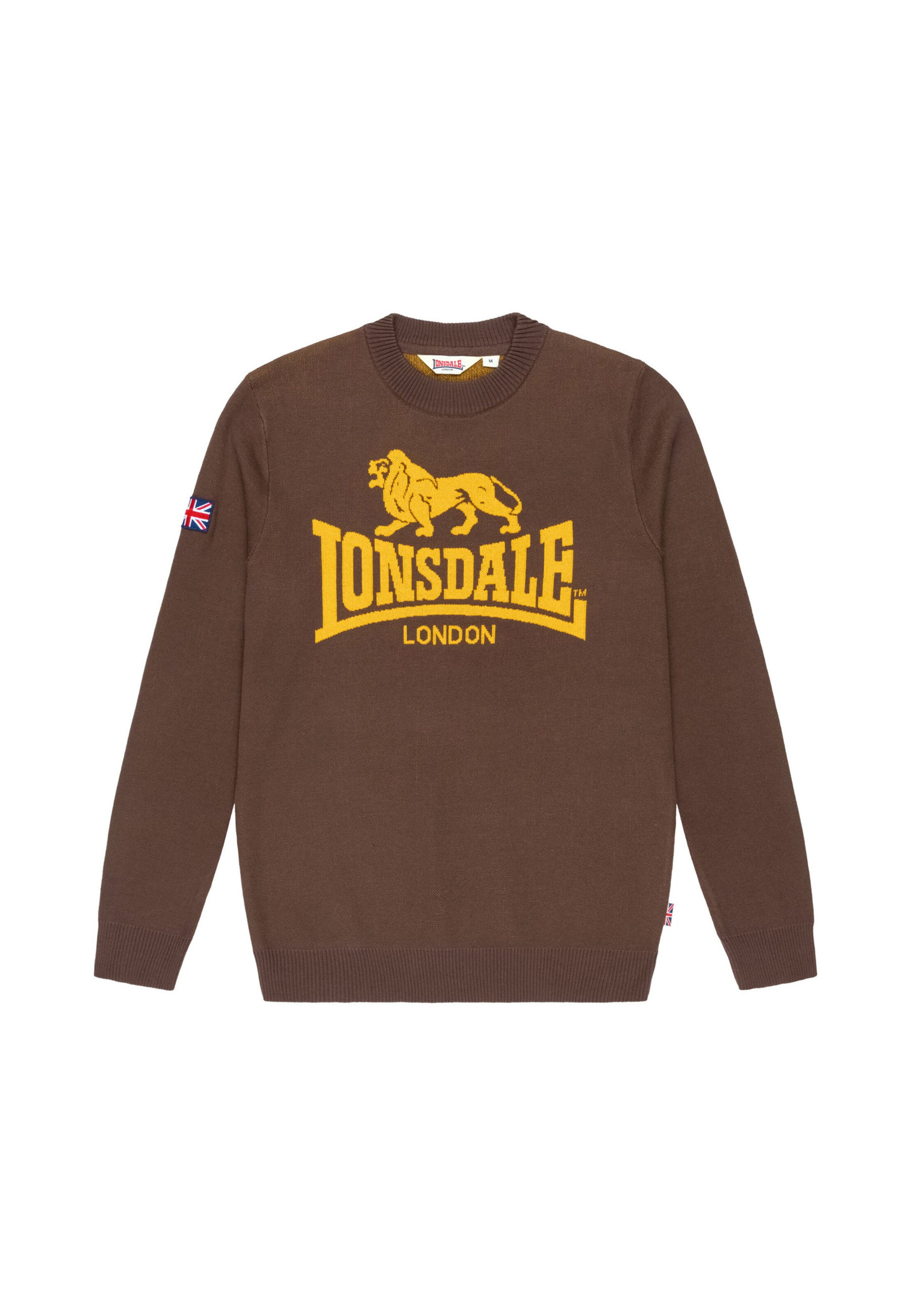 Lonsdale London Sweter 'Swanscombe' w kolorze brązowy: przód
