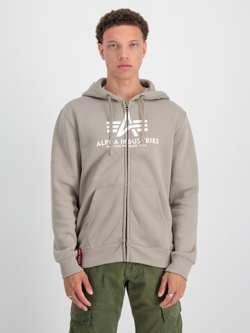 ALPHA INDUSTRIES Sweatjacka i beige: framsida