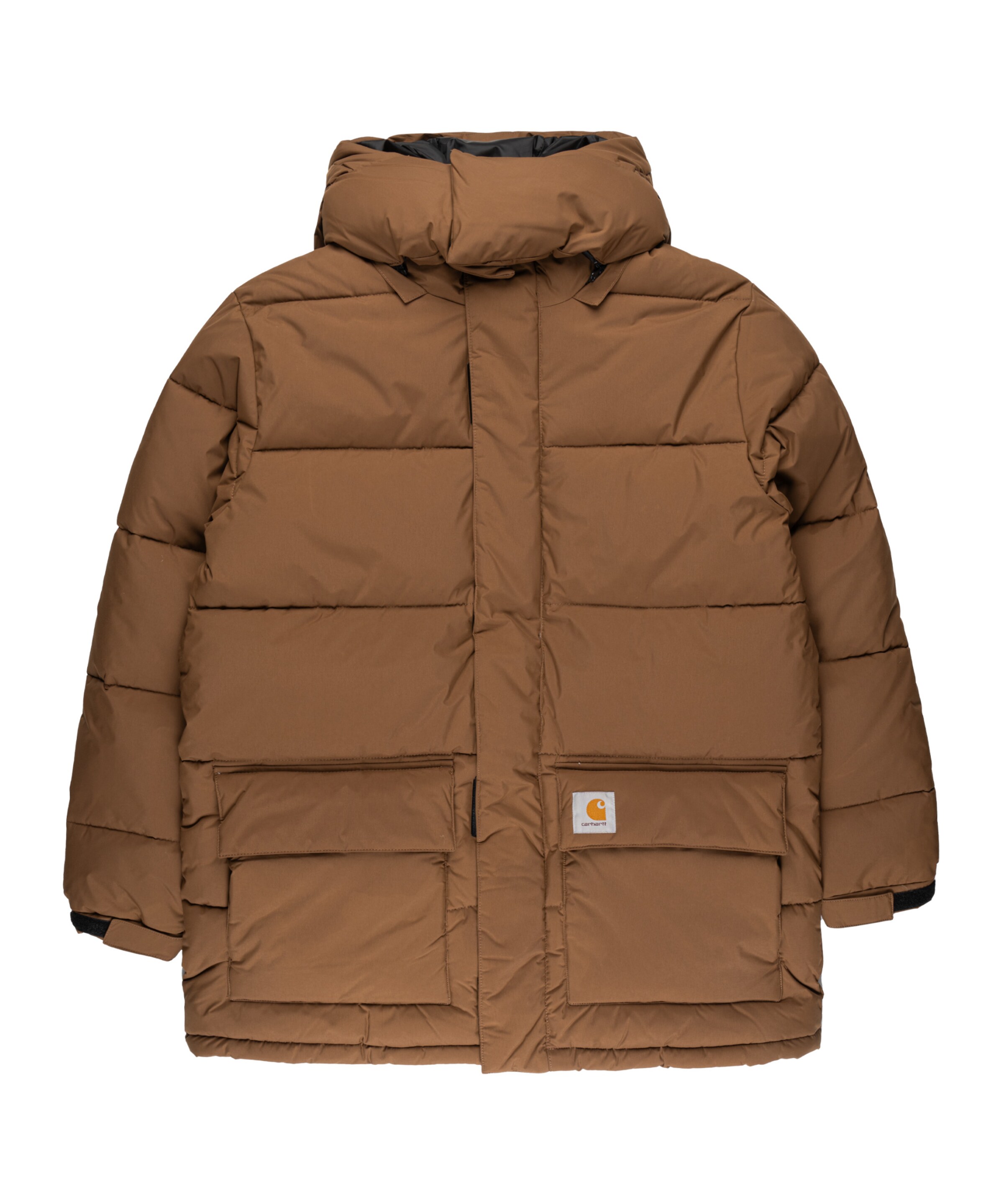 Carhartt WIP Winter Jacket 'Milter' in Brown: front