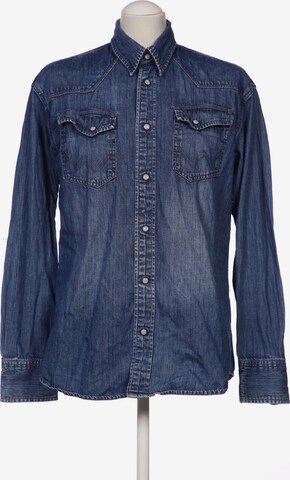 WRANGLER Button Up Shirt in M in Blue: front