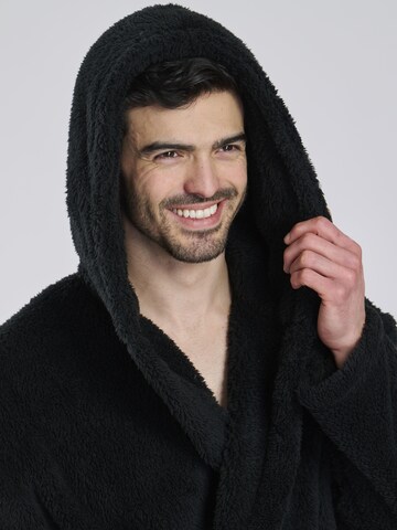 Loungeable Long Bathrobe in Black