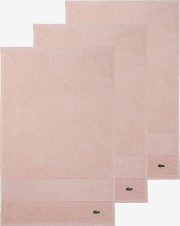 Serviette LACOSTE en rose : devant