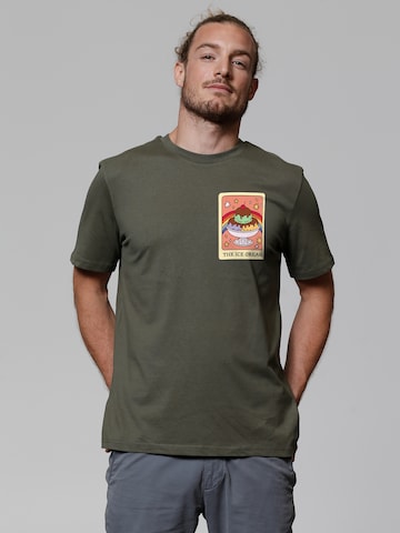 Maglietta 'Tarot The Ice Cream' di Watapparel in verde: frontale