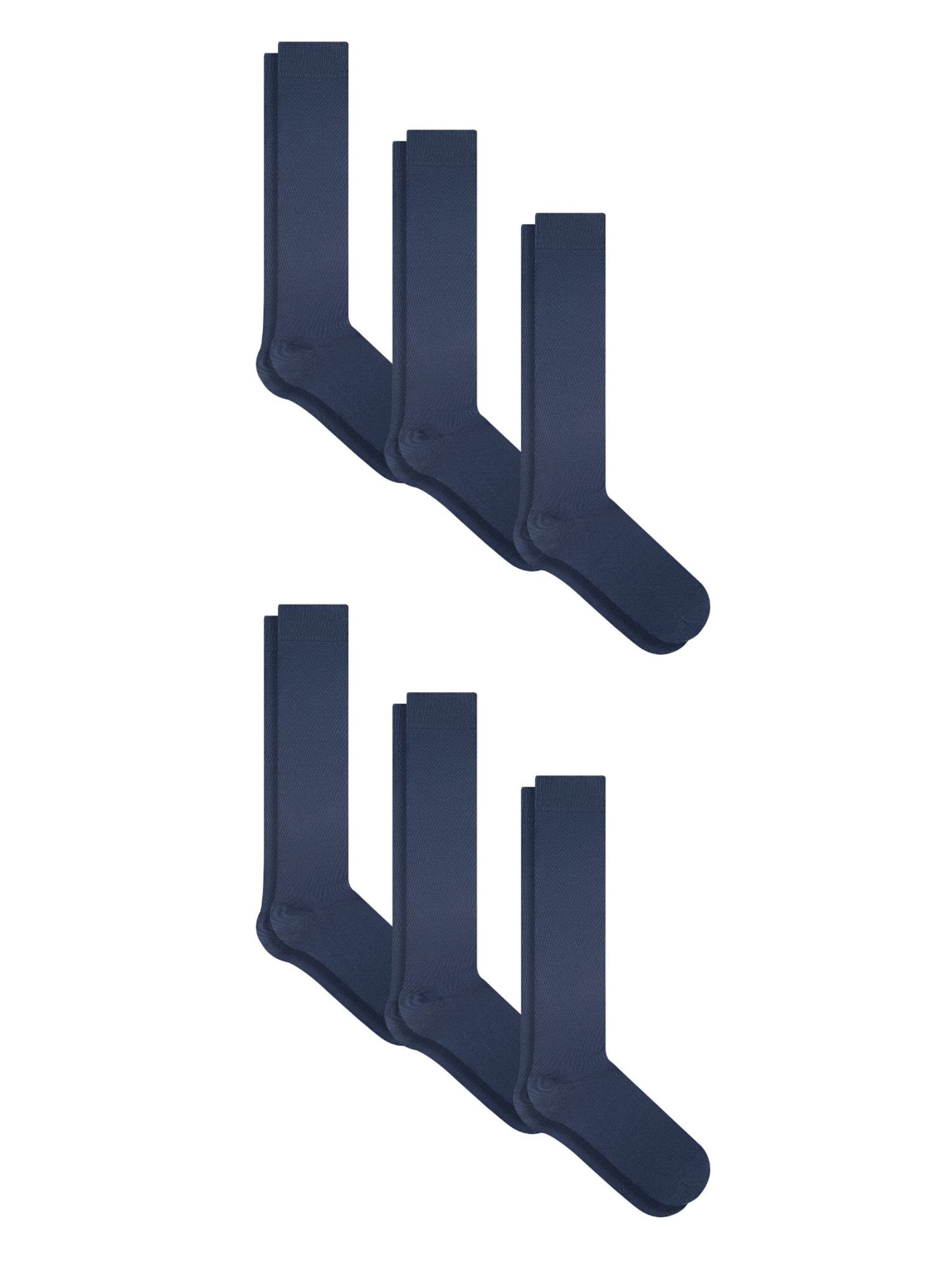 Albero Natur Knee High Socks in Blue: front