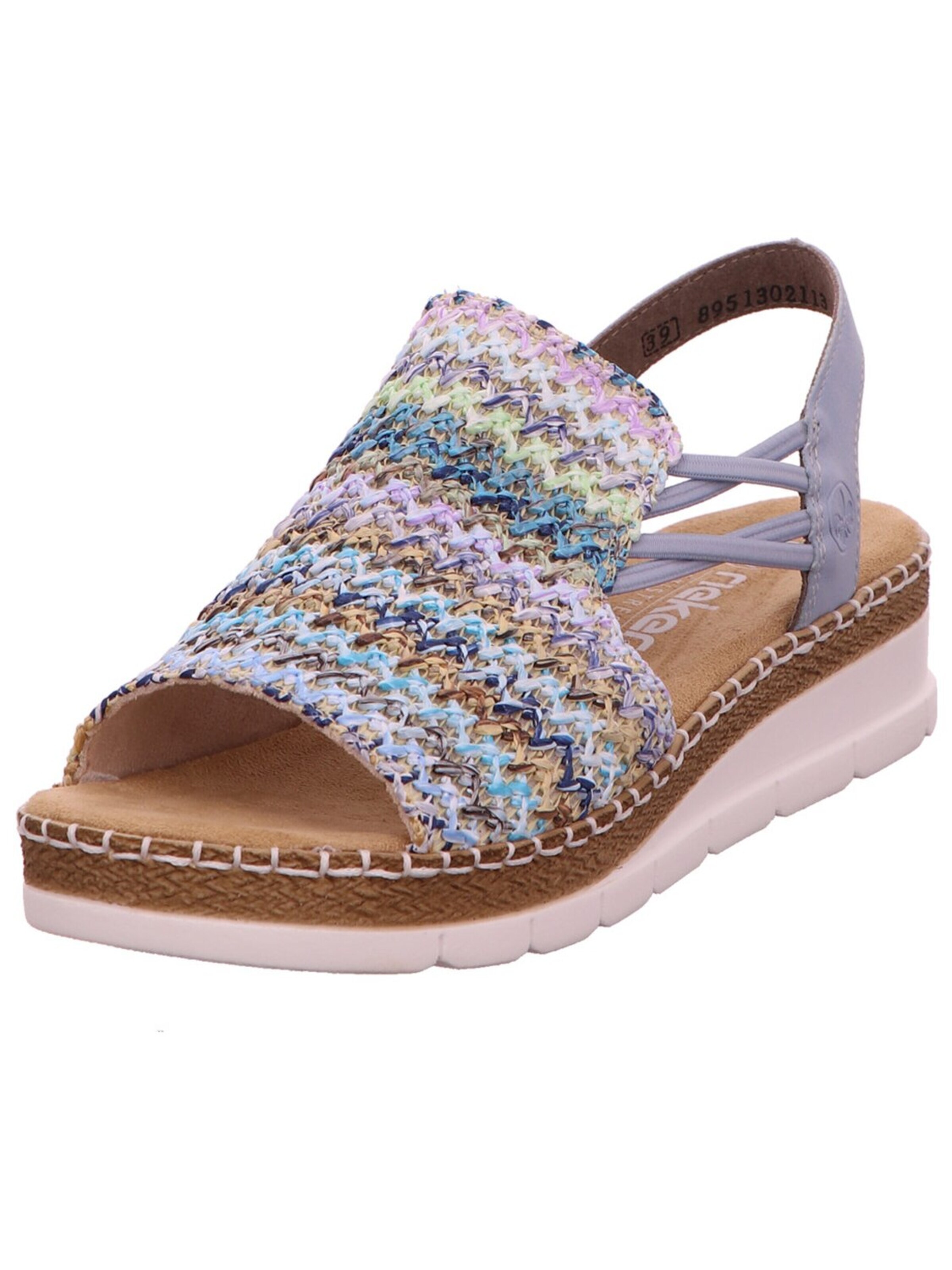 Rieker - Sandalias 'Sandalette Damen V1241-91 Textil & Kunststoff (Synthetik) in blau' en azul: frente