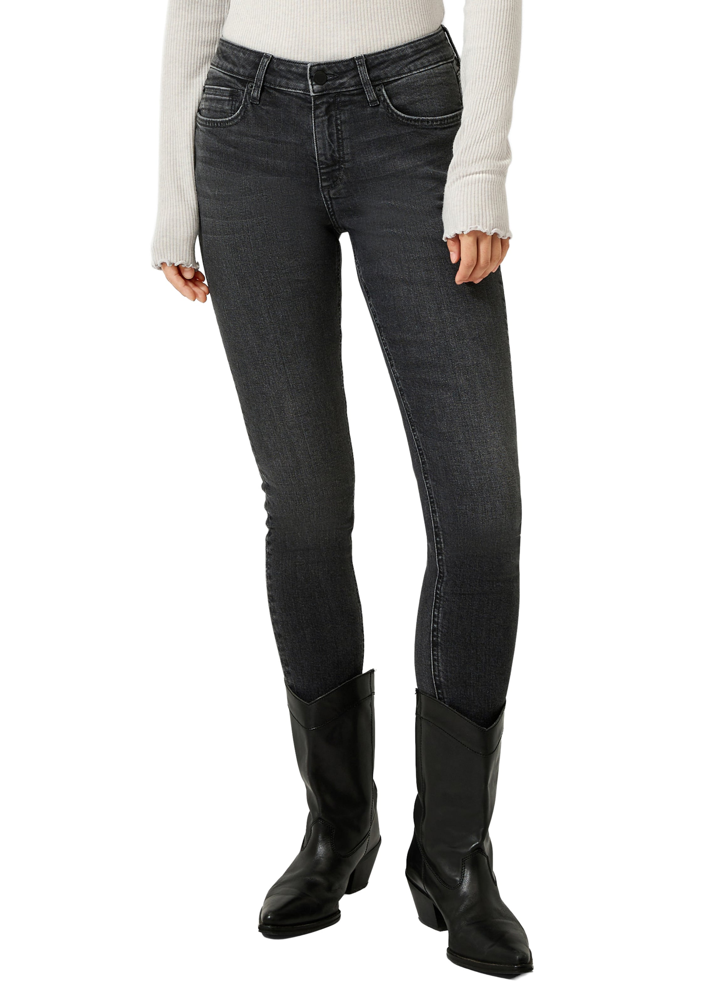 Skinny Jean 'Sadie' QS en gris : devant