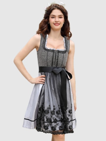 Yesfashion Dirndl w kolorze szary: przód