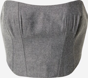 NA-KD Top in Grey: front