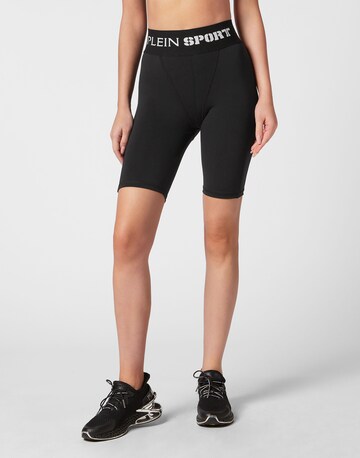 Plein Sport - Skinny Pantalón deportivo en negro: frente