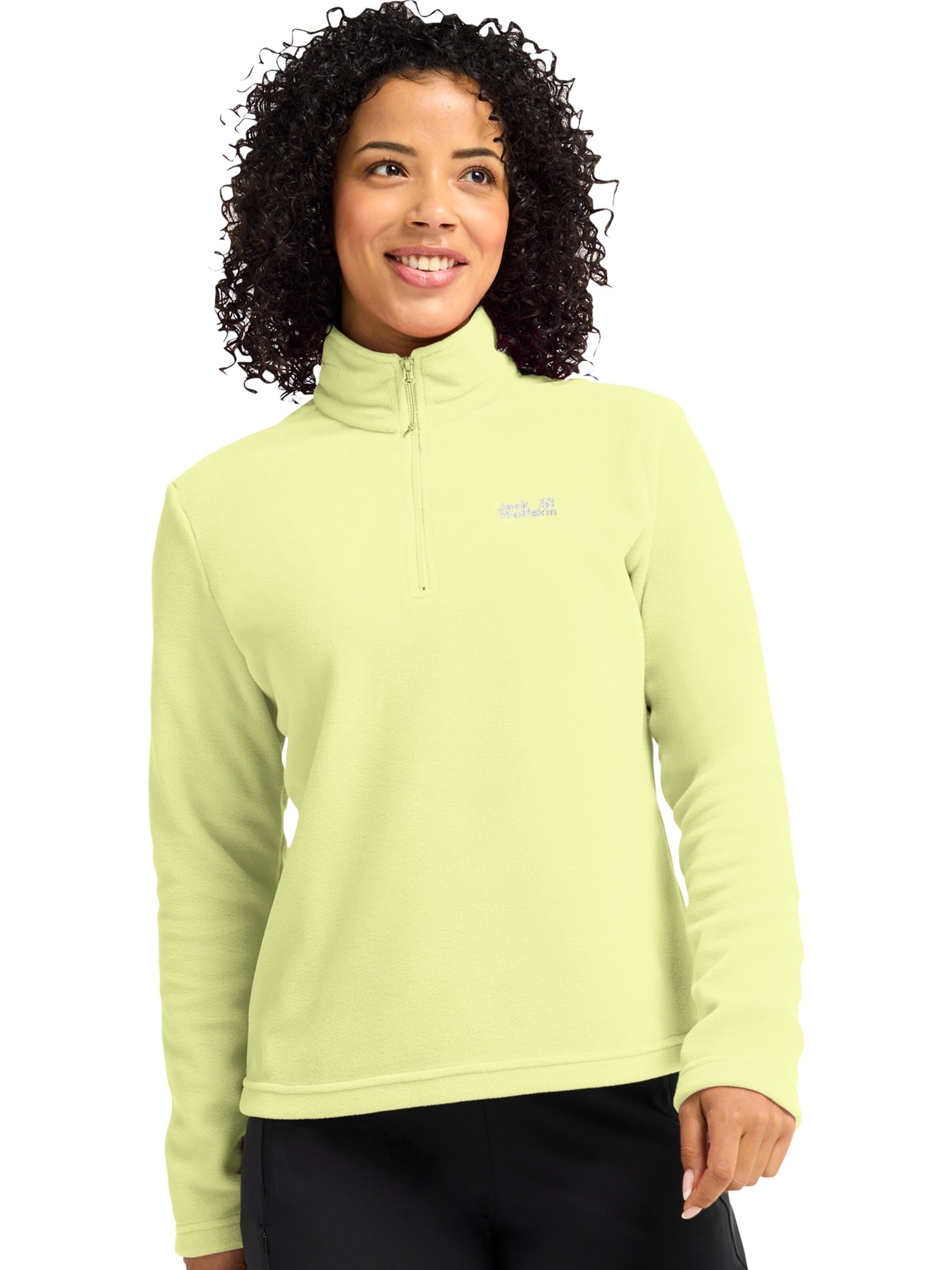 JACK WOLFSKIN Pullover 'Taunus 100 Half-Zip'‌‌‌‌‌‌ in Gelb