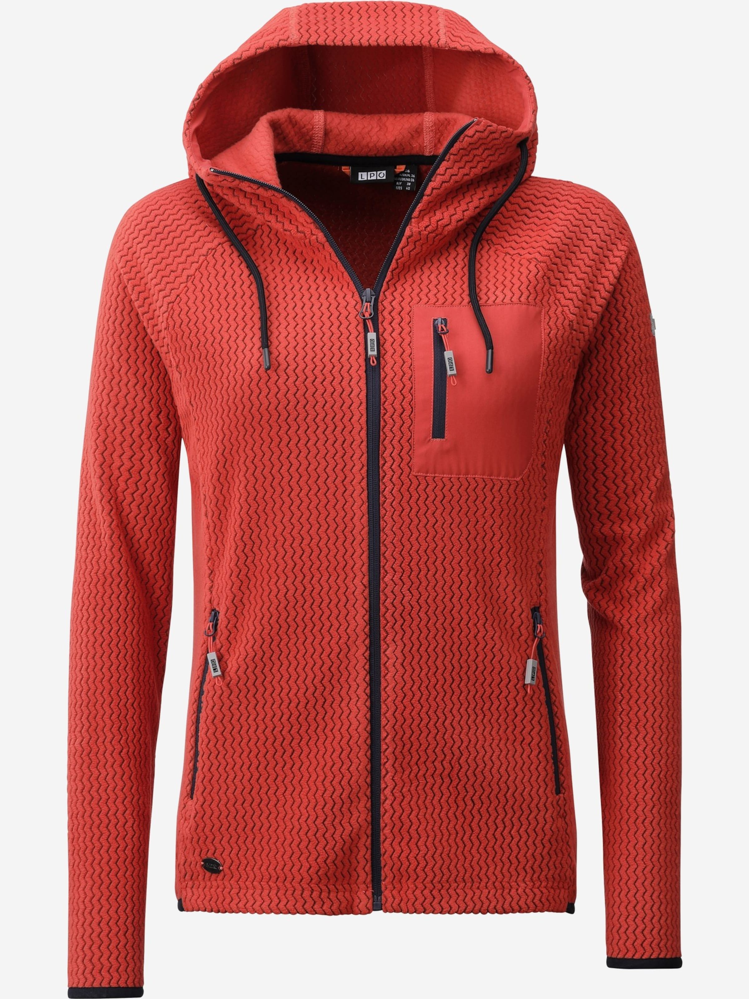 LPO Fleecejacke 'Weya'‌‌‌‌‌‌‌ in S in rot, Produktansicht