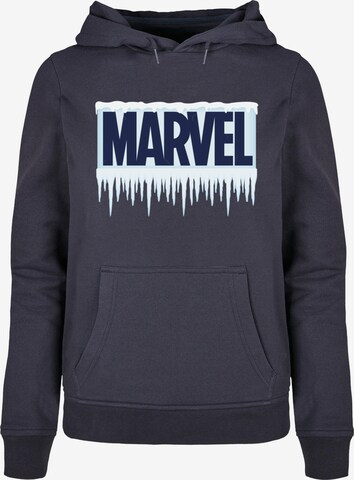 ABSOLUTE CULT Sweatshirt 'Marvel - Icicle' in Blauw: voorkant