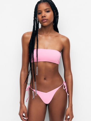 Pull&Bear Bandeau Bikinitop in Pink: predná strana