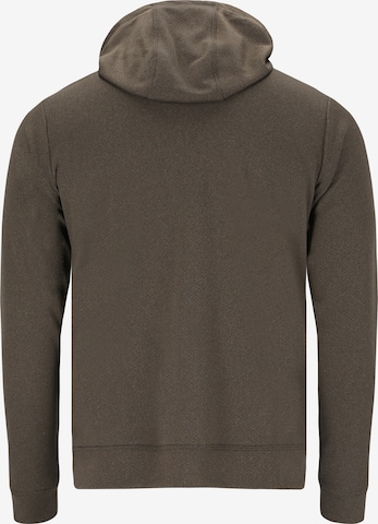 ENDURANCE Athletic Zip-Up Hoodie 'Dereff' in Brown