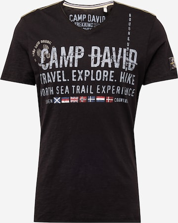 CAMP DAVID Póló 'North Sea Trail' - fekete: elől