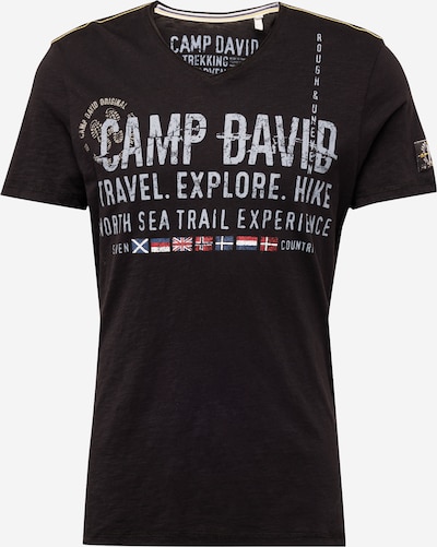 CAMP DAVID Shirt 'North Sea Trail' in de kleur Opaal / Rood / Zwart / Wit, Productweergave