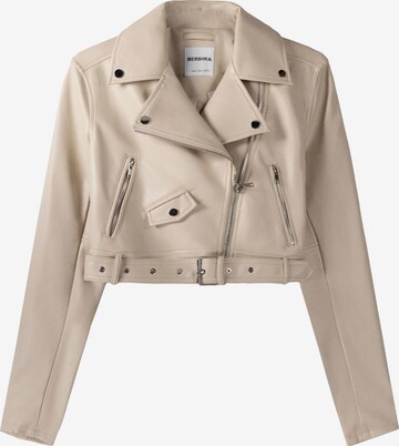 Bershka Between-Season Jacket in Beige: front