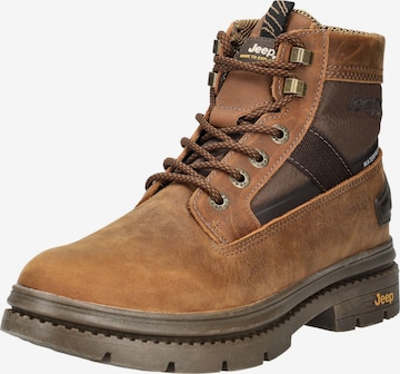 Jeep Lace-up boot in Brown: front