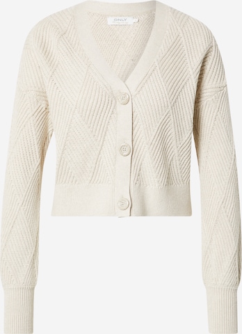 ONLY Knit Cardigan 'Maxina' in Beige: front