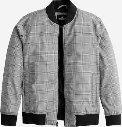 HOLLISTER Jacke 'HARRINGTON' in grau / schwarz / weiß, Produktansicht