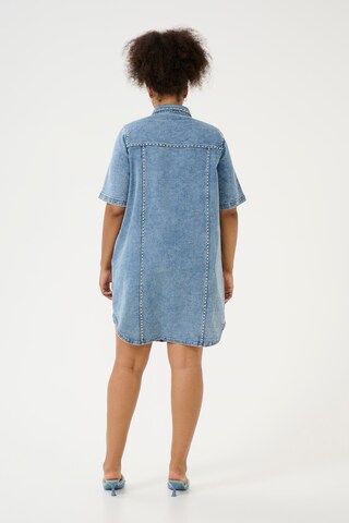 KAFFE CURVE Blousejurk 'Darina' in Blauw