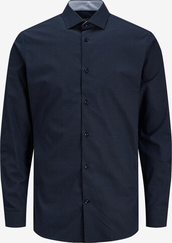 JACK & JONES Button Up Shirt 'Parker' in Blue: front