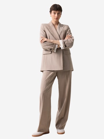 BOGNER Loose fit Pleated Pants 'Joya' in Beige