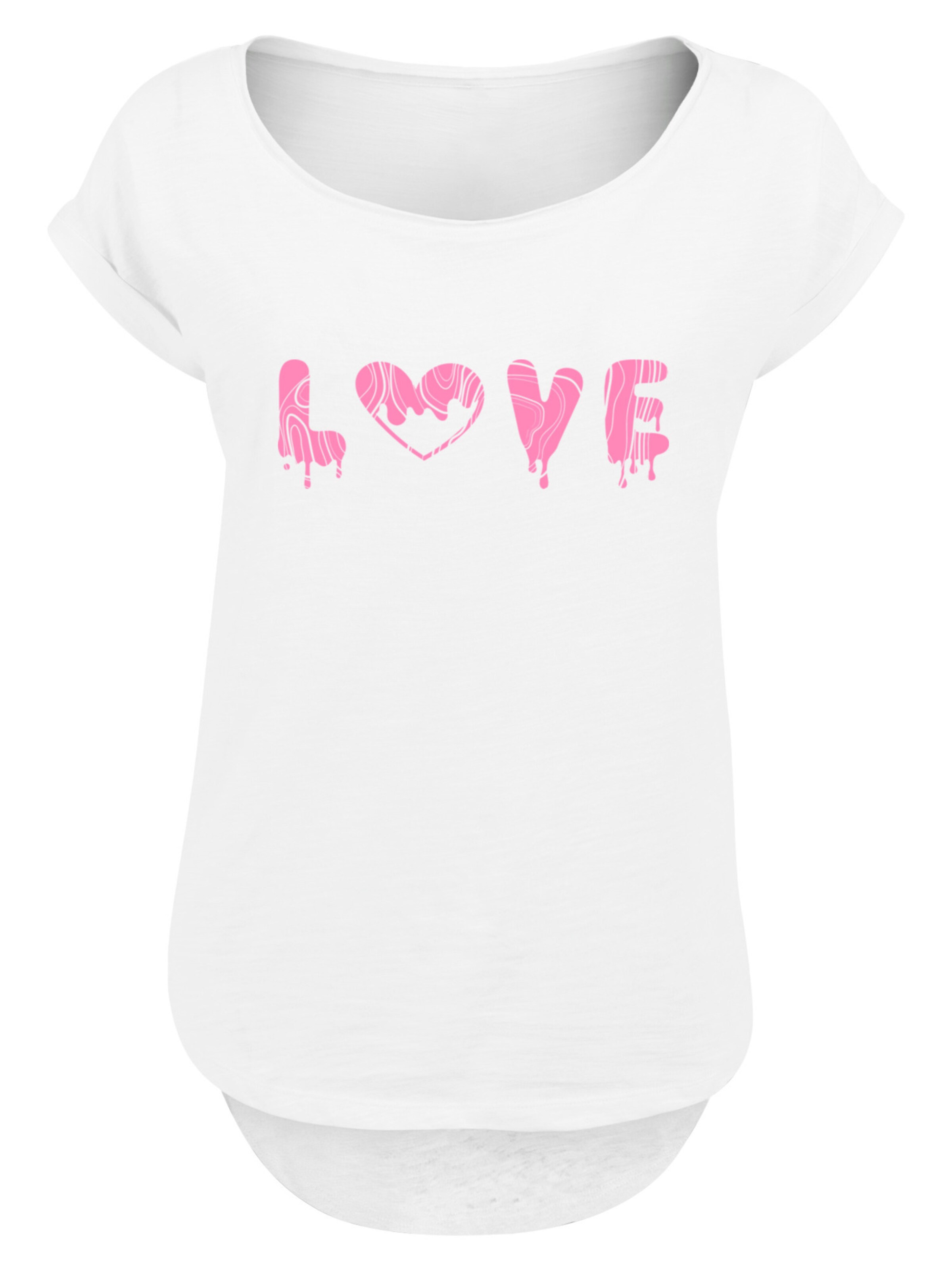 F4NT4STIC Shirt 'Valentinstag Love' in Weiß: Vorderseite