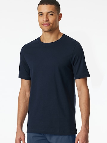 T-Shirt 'Mix + Relax' SCHIESSER en bleu : devant