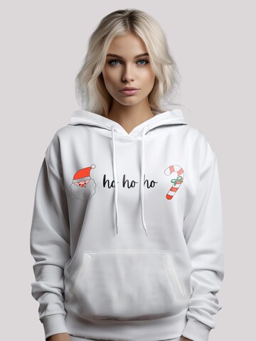 F4NT4STIC Sweatshirt 'Weihnachten Ho Ho Ho' in Weiß: predná strana