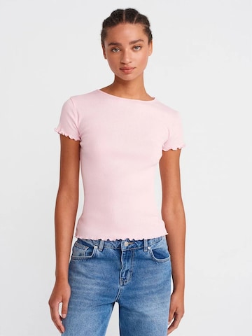 T-shirt Dilvin en rose : devant